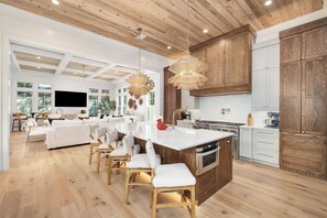 Fridge, microwave, oven, stovetop - Newly Constructed Home with Rooftop Patio, Gulf Views & Private Pool! (Santa Rosa Beach)