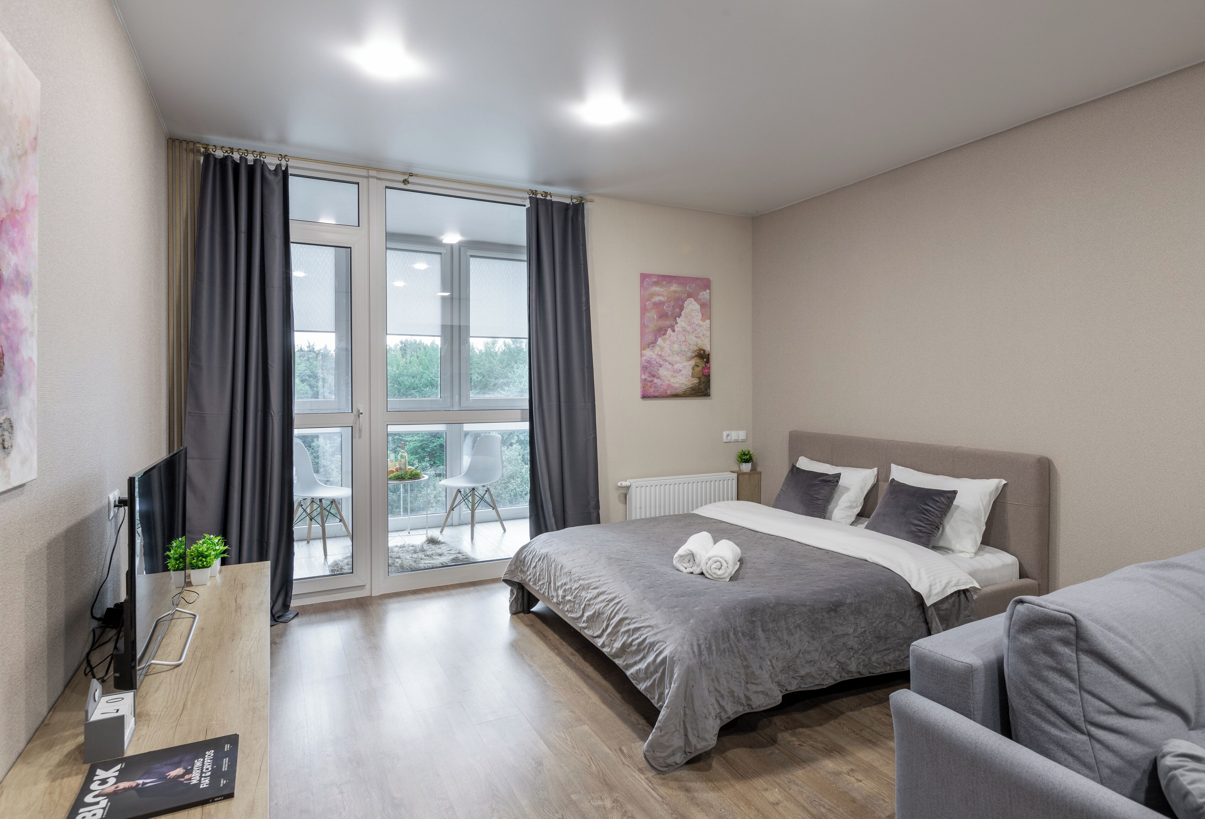 经典公寓, 公园景观 | 1 多间卧室、遮光窗帘、隔音、熨斗/熨衣板