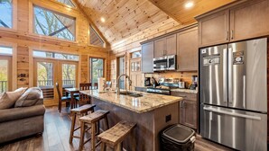 Cabin, Multiple Beds, Hot Tub, Mountain View (At Park’s Edge) | Private kitchen - At Parks Edge A Smoky Escape! (Sevierville)