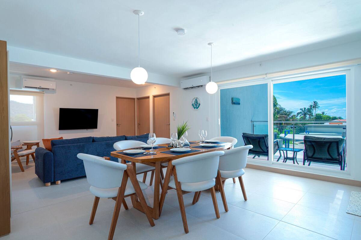 Leilighet, flere senger, balkong, havutsikt (Viva Jaco Viva Jaco 04-02B) | Spiseområde