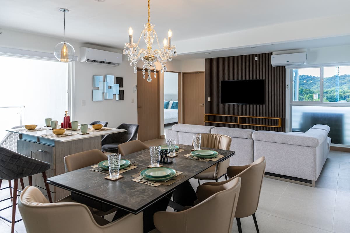 Apartamento, 2 camas Queen, sacada, vista para o oceano (Viva Jaco Viva Jaco 06-07B) | Opções para refeição