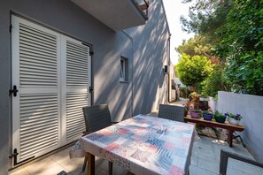 Apartment, 2 Bedrooms, Balcony, Garden View | Outdoor dining - Say Close to Center and Beach 4 (Novalja)