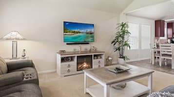 TV, fireplace, stereo