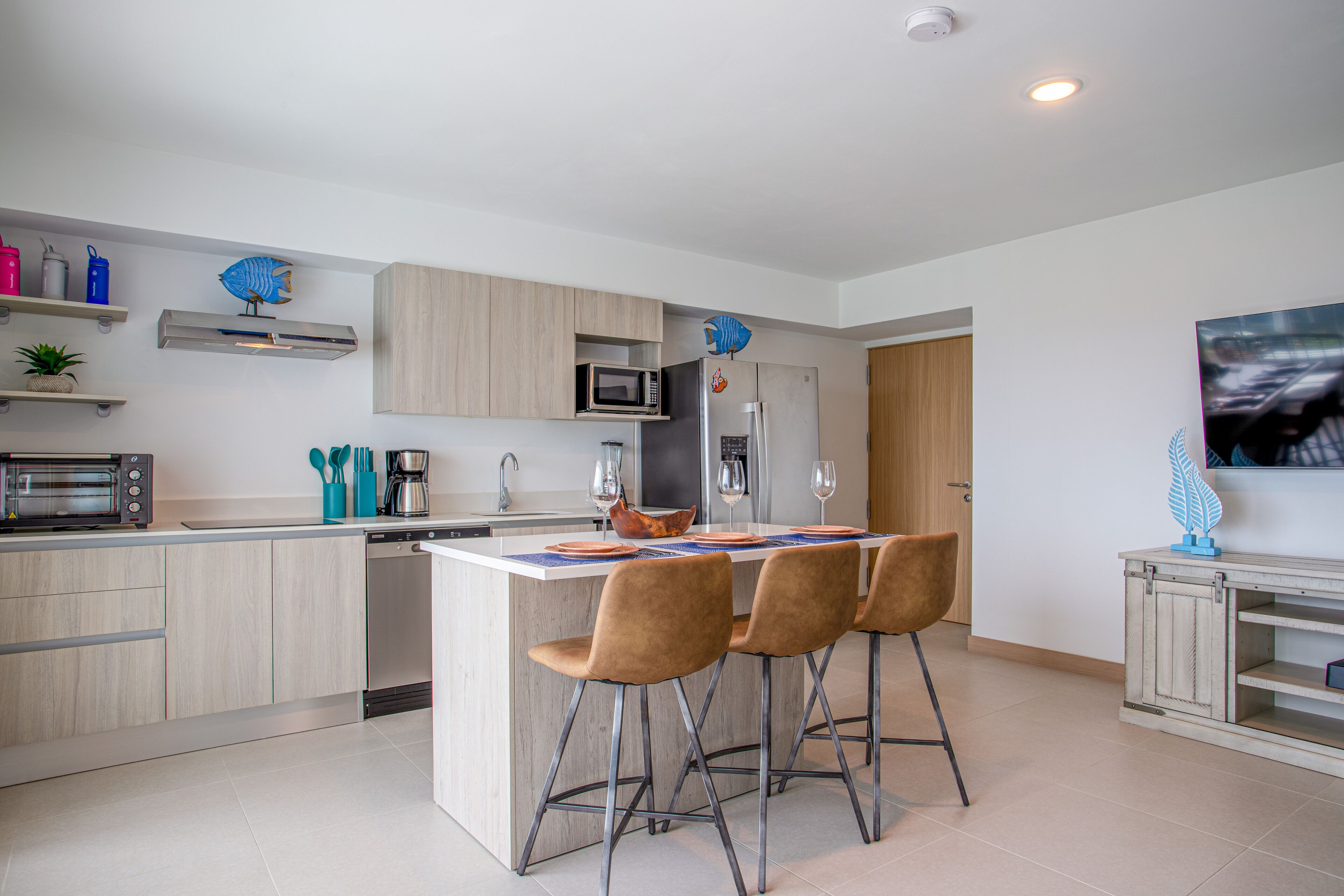 Apartment, Multiple Beds, Balcony (Viva Jaco Viva Jaco 07-02C) | Private kitchen | Fridge, microwave, stovetop, dishwasher