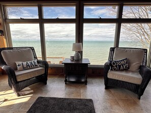 Interior - Beachfront lake house with large deck, beach bonfire & stunning views!  (Pigeon)