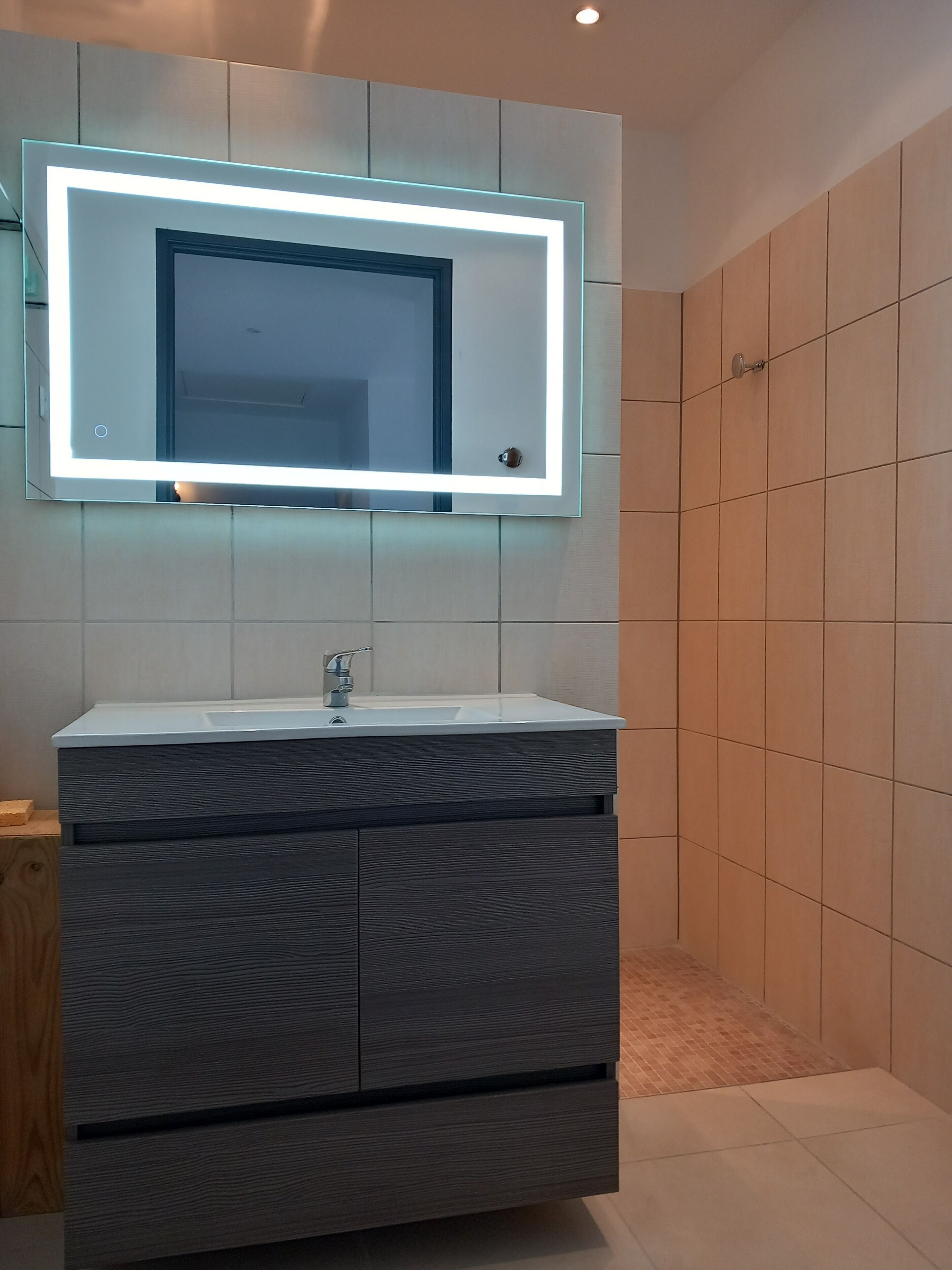 淋浴设施、吹风机、毛巾、肥皂