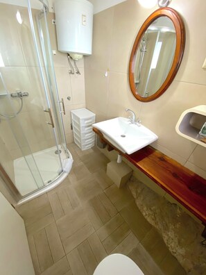 Shower, hair dryer, towels, soap - house for two with a private terrace located directly on the beach, town Hvar (Hvar)