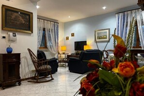 TV, DVD player, livros