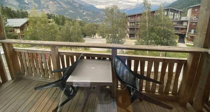Cosy nest with superb view of the Vanoise Park, 100m from the slopes.