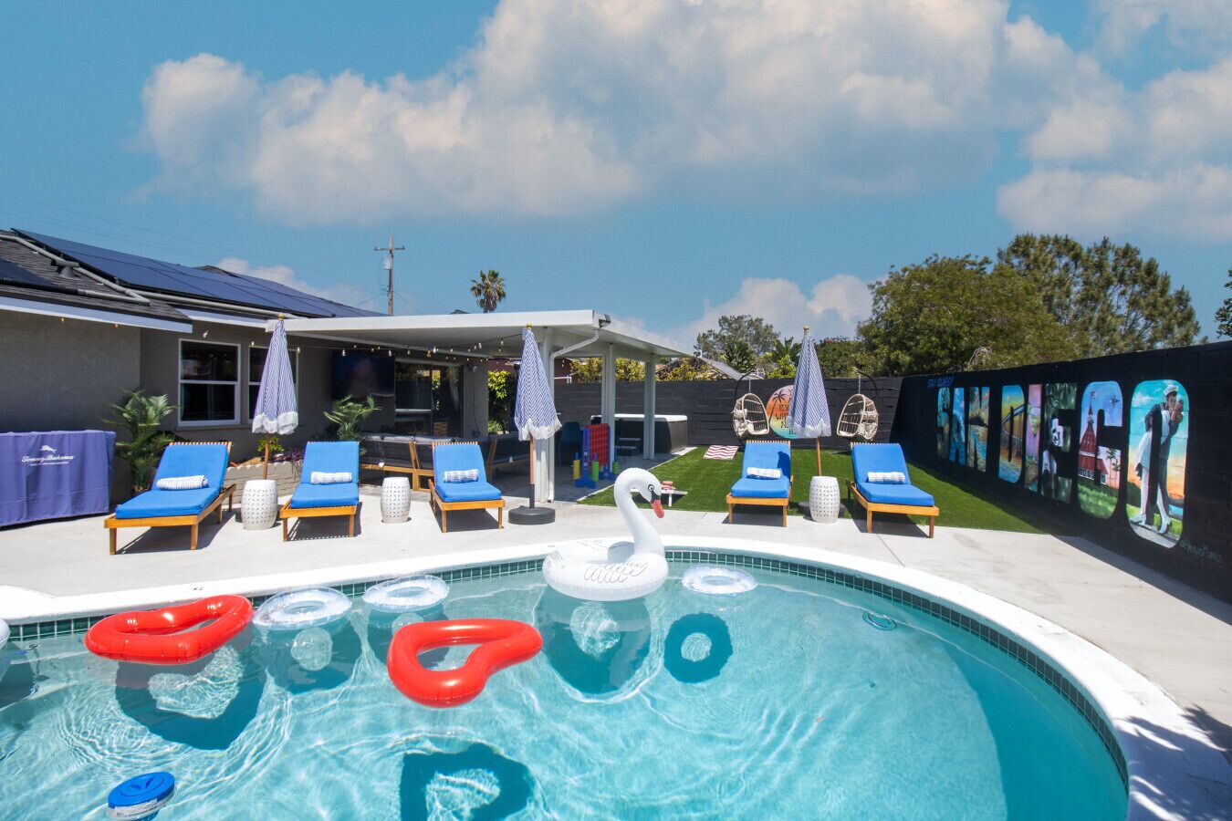 Outdoor pool, a heated pool