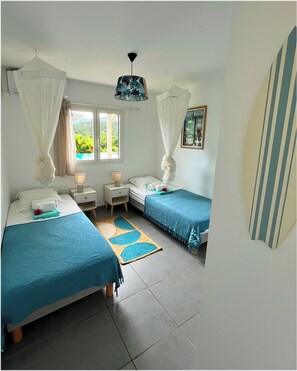 3 bedrooms, desk, iron/ironing board, travel crib - Villa, private pool, air-conditioned rooms, cistern, close to beaches and activities (Sainte-Rose)