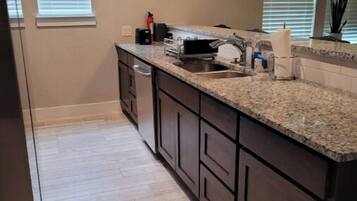 Microwave, oven, stovetop, dishwasher