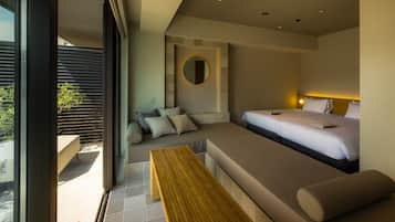 Deluxe Sauna Room Totonou, Non Smoking | Down comforters, in-room safe, desk, blackout drapes