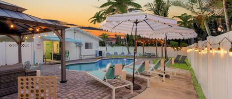 Outdoor pool, a heated pool