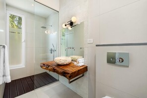 Shower, hair dryer