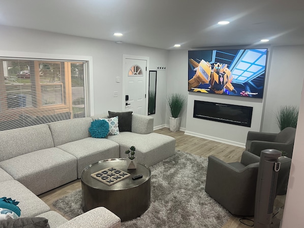 Smart-tv en een open haard