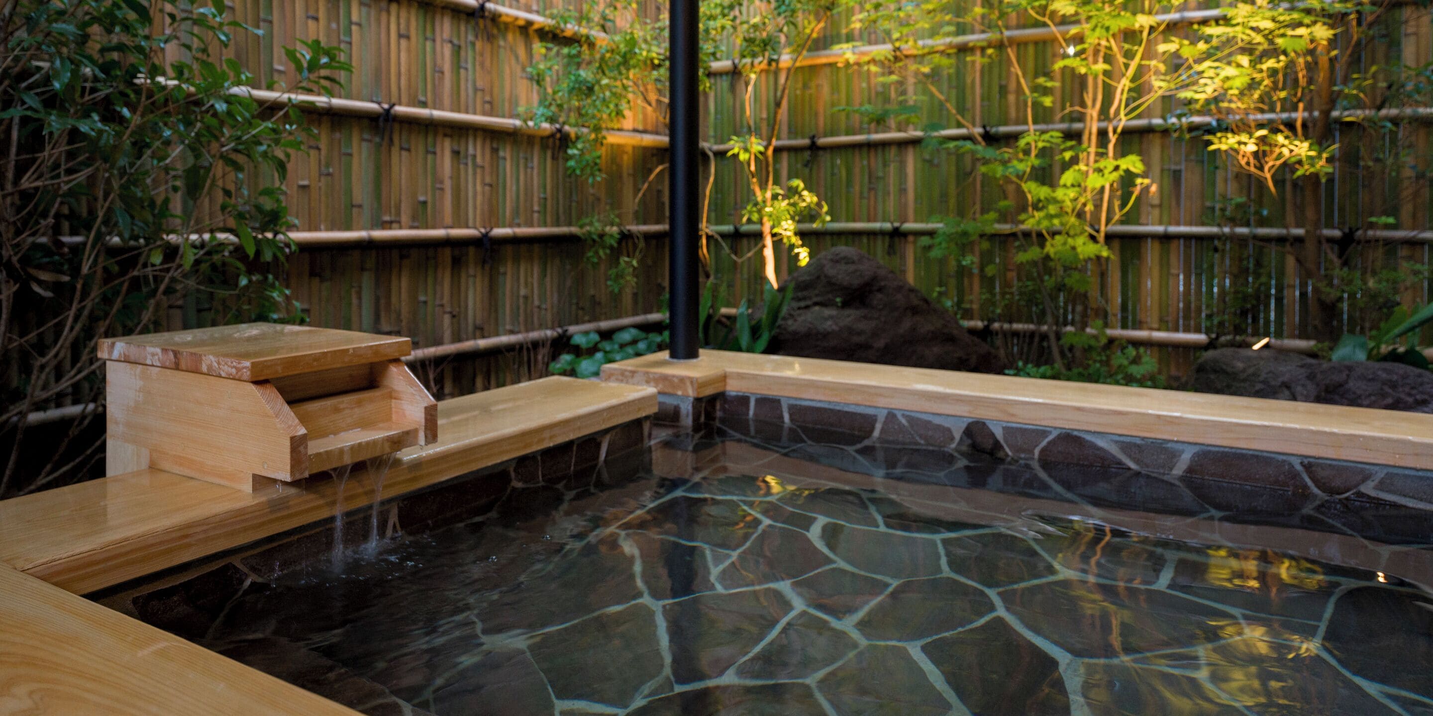 [A] Suite (Dog Friendly) / with open-air bath / Max. 10 people, Non Smoking | Bathroom | Separate bathtub and shower, spring water bathtub, rainfall showerhead