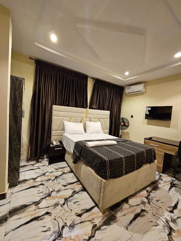 Desk, laptop workspace