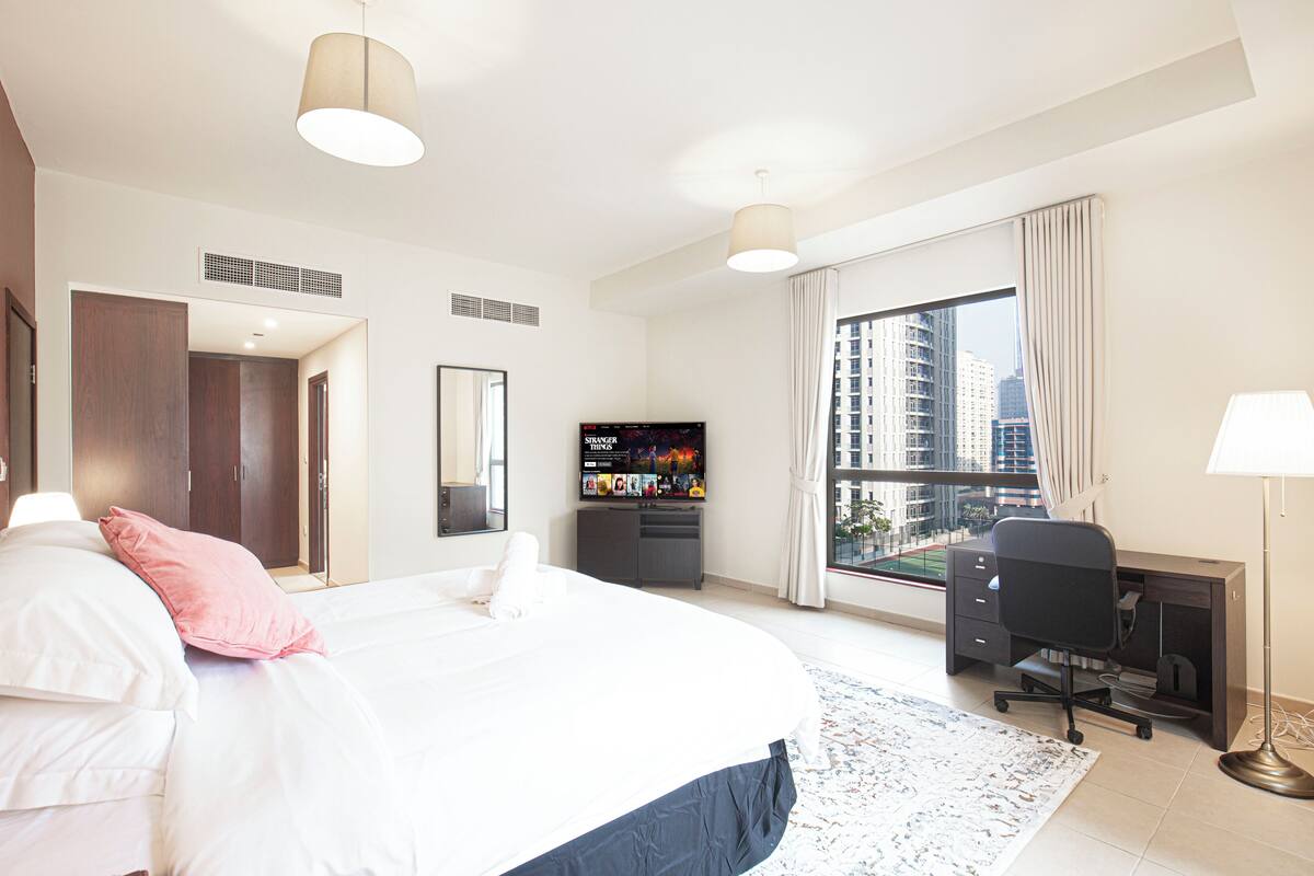 อพาร์ทเมนท์สำหรับครอบครัว | โต๊ะทำงาน, เตารีด/โต๊ะรีดผ้า, Wi-Fi ฟรี