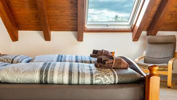 2 slaapkamers, een strijkplank/strijkijzer, gratis wifi, beddengoed