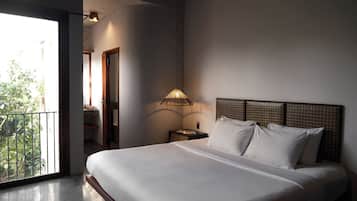 Habitación doble Deluxe de uso individual, balcón, vista al jardín | Vista al jardín