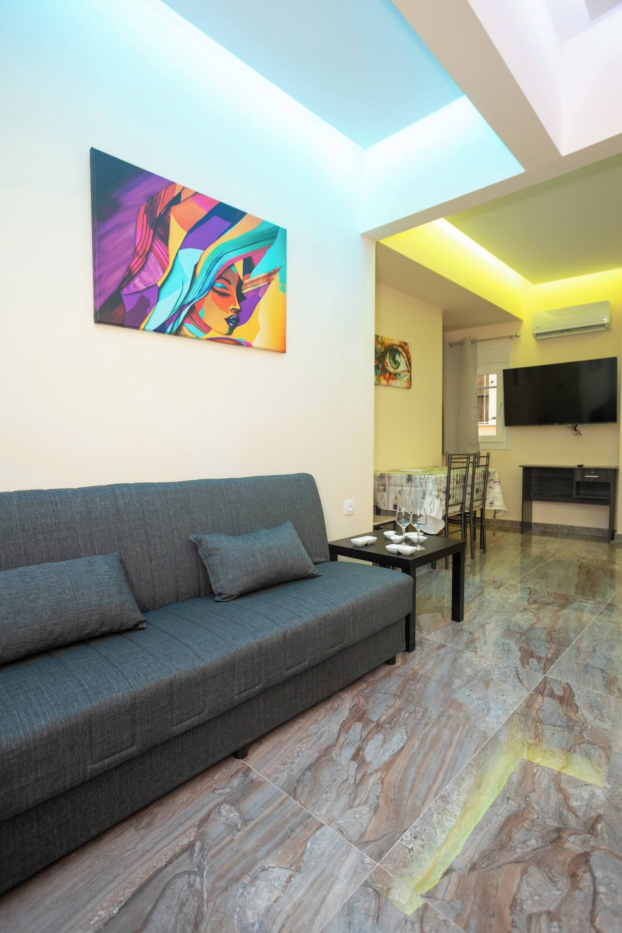 Apartment, 1 Schlafzimmer, Balkon, Gartenblick | Wohnbereich