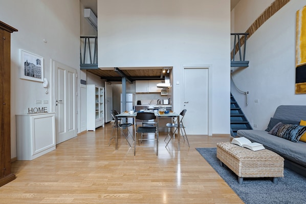 Duplex | Living area | 24-inch flat-screen TV with digital channels