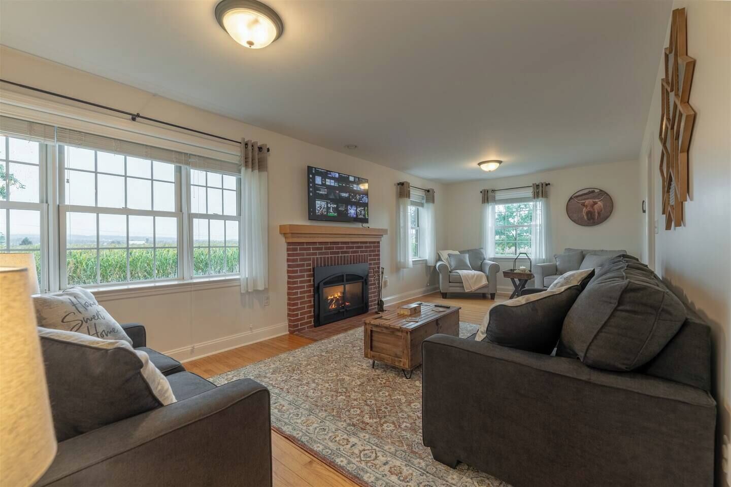 Smart TV, fireplace