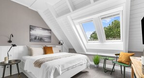 2 室のベッドルーム、旅行用ベビーベッド、WiFi (無料)