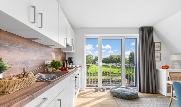 Fridge, oven, stovetop, dishwasher