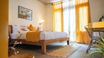 Studio Design, balcon | Bureau, Wi-Fi gratuit