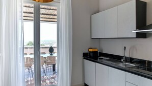 Apartment, 1 Bedroom, Smoking, Terrace | Private kitchen - Suite Fiesole - Palazzo Sottil (Noto)