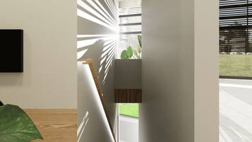 Vista frontal de la propiedad