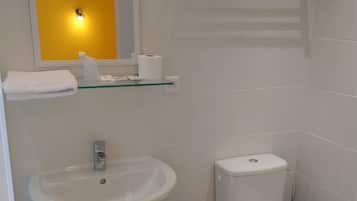 Soap, shampoo, toilet paper