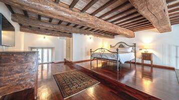 2 bedrooms, blackout drapes, soundproofing, iron/ironing board
