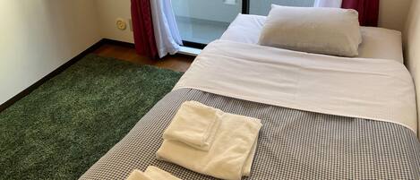 1 bedroom, iron/ironing board, bed sheets