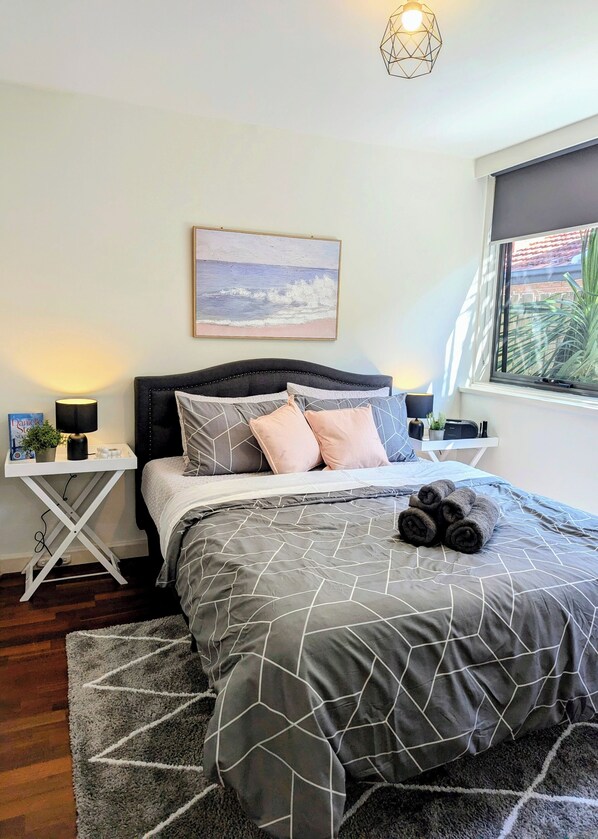 1 bedroom, travel crib, free WiFi, bed sheets