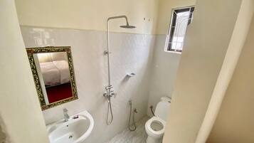 Towels, soap, toilet paper