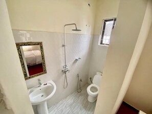Serviettes fournies, savon, papier toilette