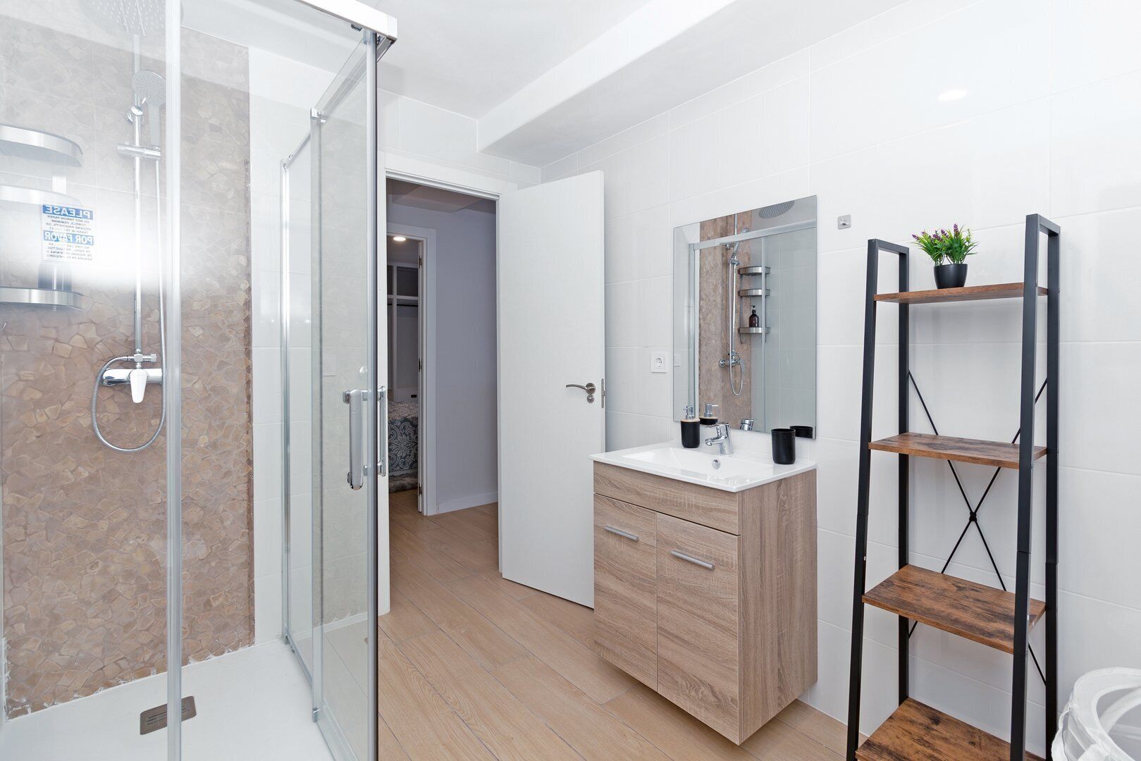 Shower, hair dryer