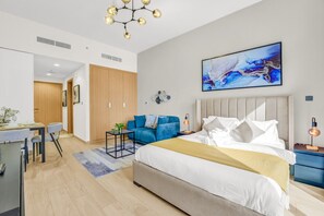 1 bedroom, iron/ironing board, free WiFi, bed sheets - Sleek Studio in Dubai (Dubai)