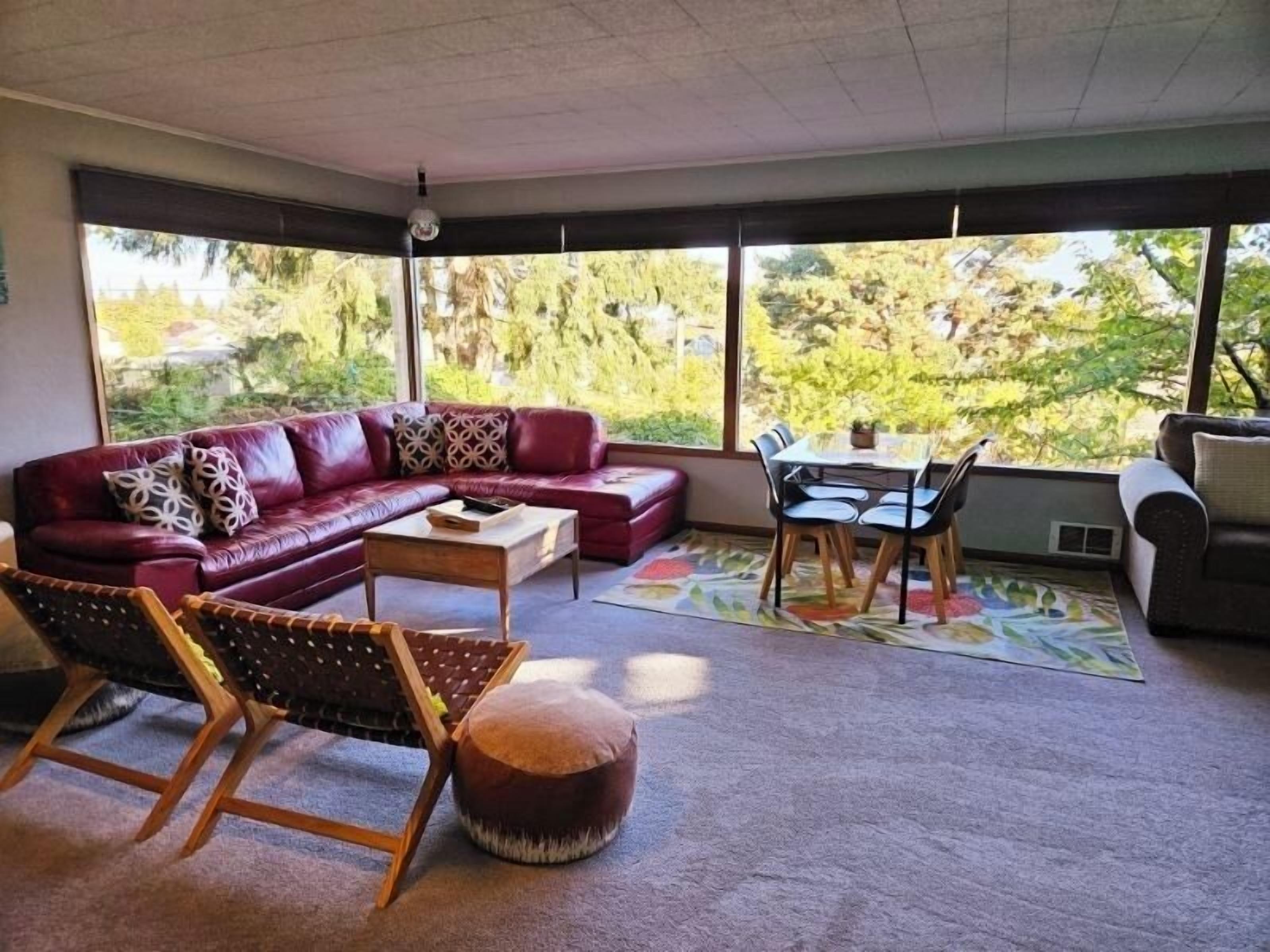 Smart TV, fireplace, video games, DVD player