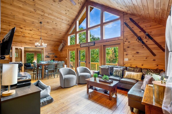 Smart TV, fireplace, video games