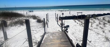 Sun-loungers, beach towels