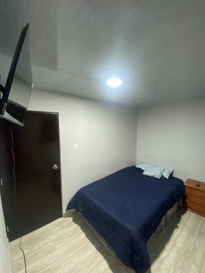 Desk, free WiFi, bed sheets