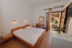 Double or Twin Room, Mountain View | Desk, blackout drapes, iron/ironing board, free cribs/infant beds - Ikaros Star Hotel (Ikaria)