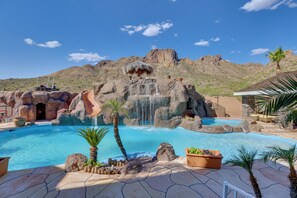 A heated pool