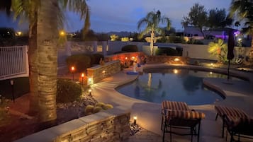 Outdoor pool, a heated pool