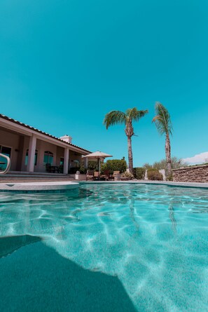 Outdoor pool, a heated pool - "Scottsdale Area Oasis: Pool, Spa, Putting Green & Views!" (Fountain Hills)