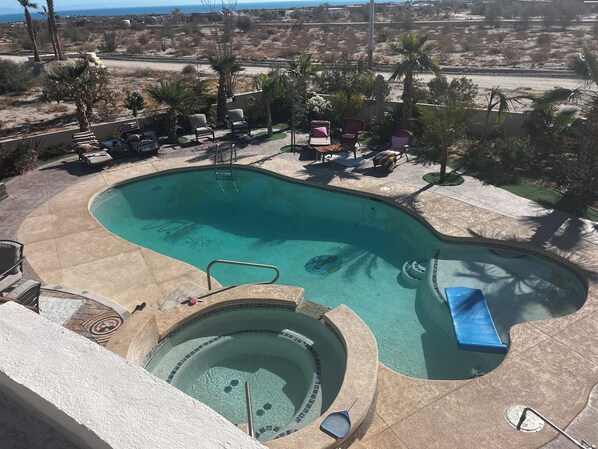 Outdoor pool, a heated pool